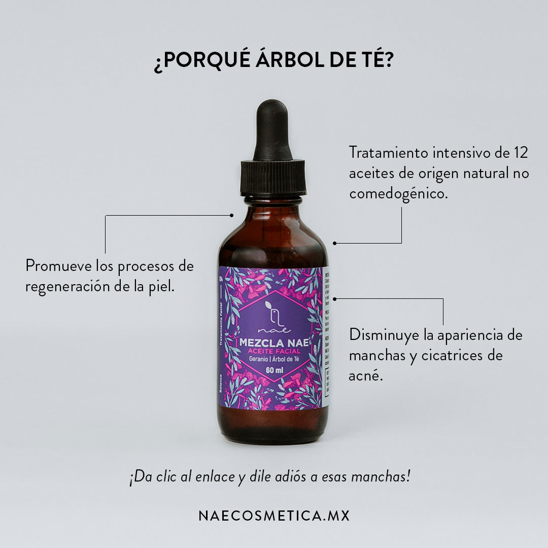 Mezcla NAE geranio árbol de té - Aceite facial