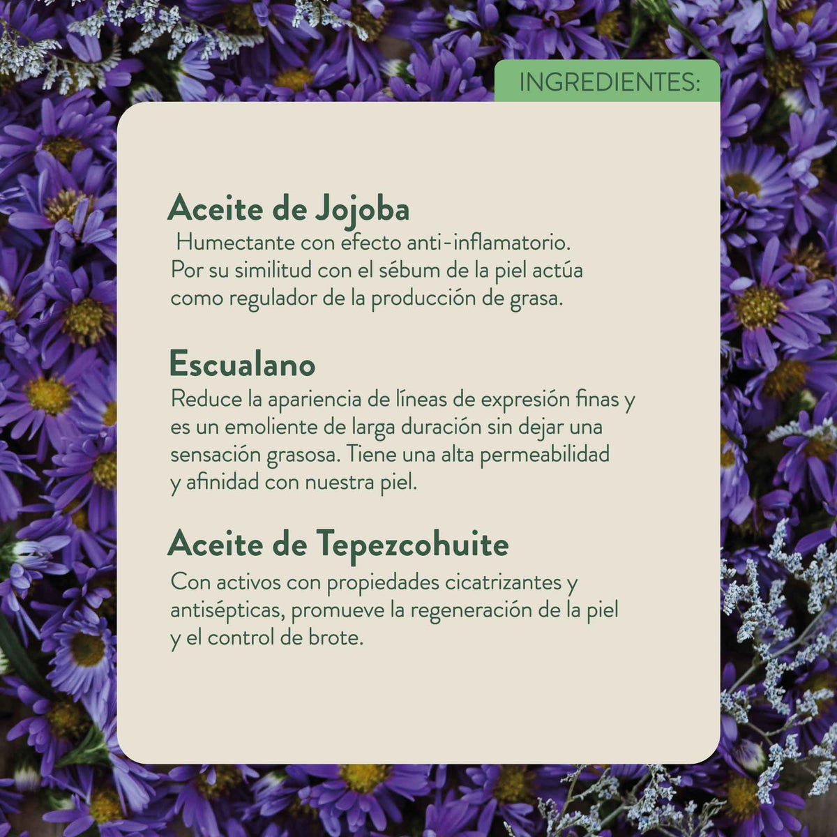 Mezcla NAE geranio árbol de té - Aceite facial